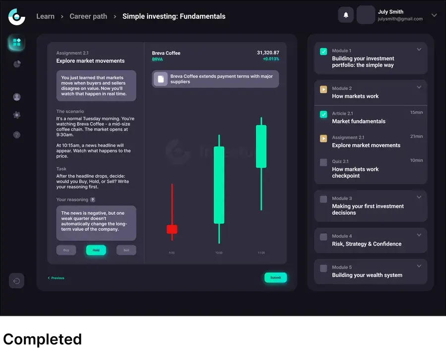 Feedback loop screen 5