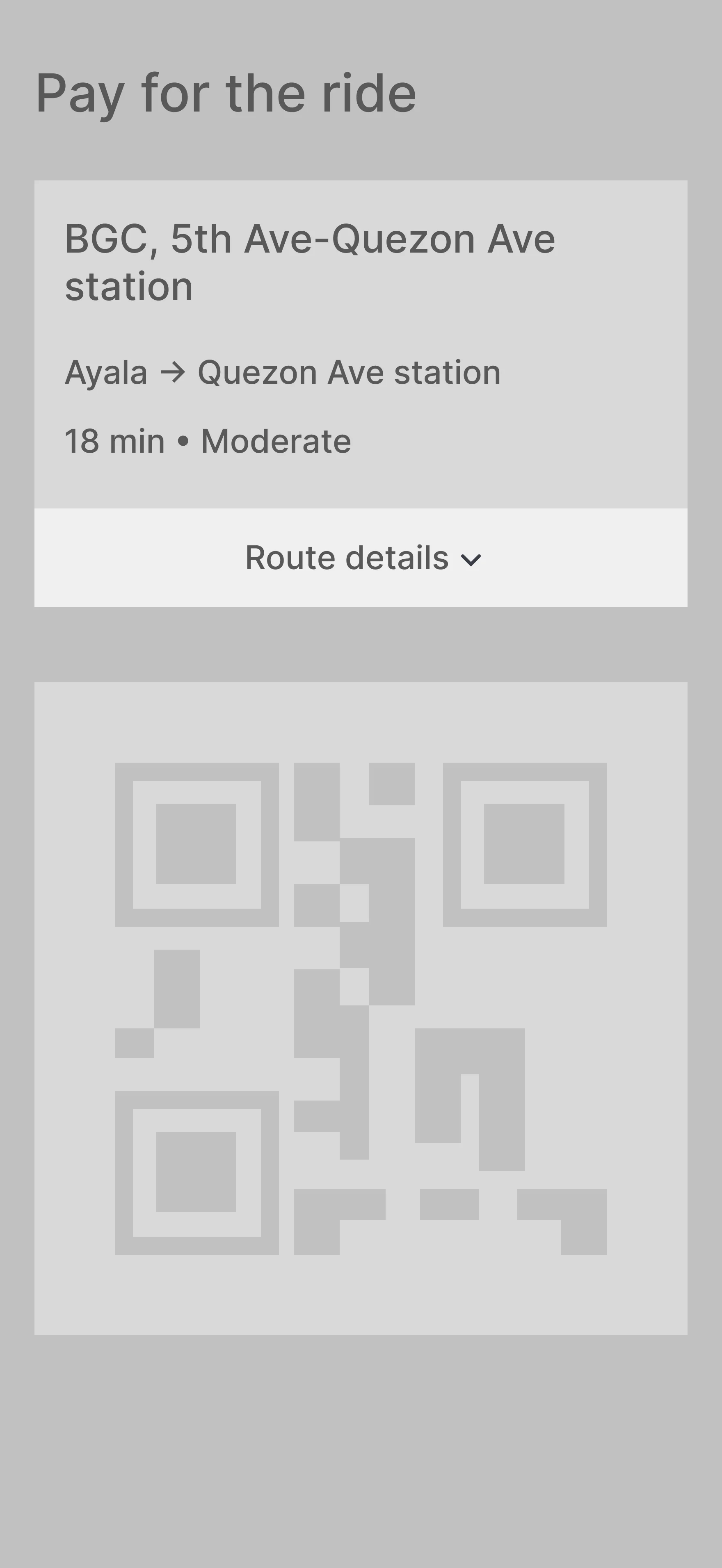 Mid-fi wireframe QR ticket